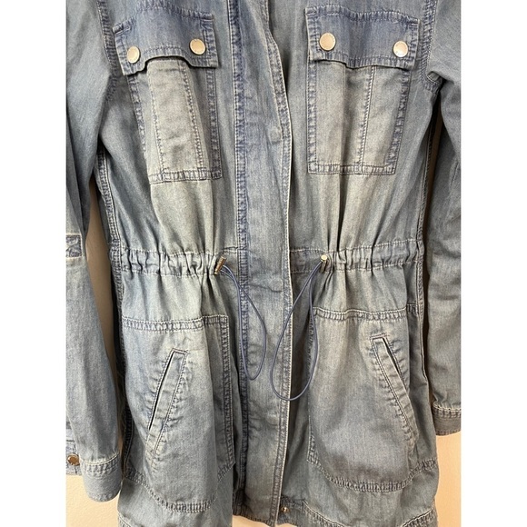 Michael Michael Kors Anorak Women’s Denim Utility Jacket 100% Cotton Size: XS - Picture 13 of 16